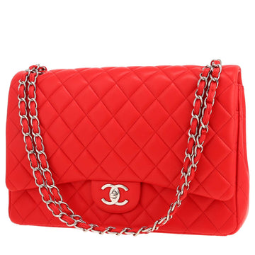 Chanel Timeless Maxi Jumbo crossbody bag in red quilted leather