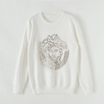 Versace Men's White Designer Sweatshirt Metroutfits