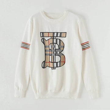 Burberry Men's White Logo Sweatshirt Metroutfits