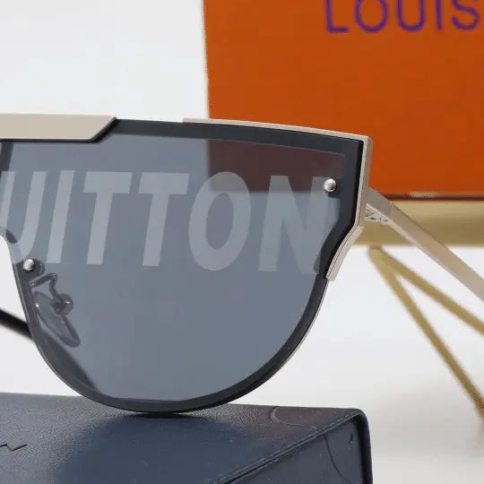 LV Unisex Stylish One-piece Sunglasses Metal Frame UV400 Protection Metroutfits