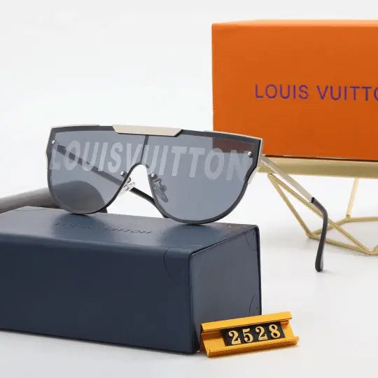 LV Unisex Stylish One-piece Sunglasses Metal Frame UV400 Protection Metroutfits