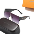 LV Watermark Large Frame Sunglasses Acetate Square UV Protection Metroutfits