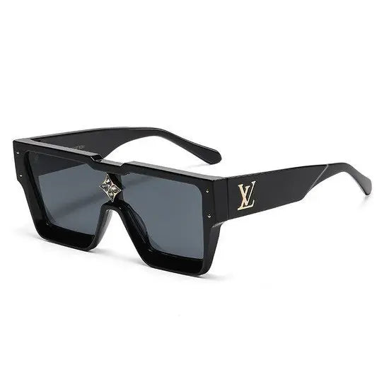 LV Unisex Square One-Piece Sunglasses Acetate Frame UV Protection Metroutfits
