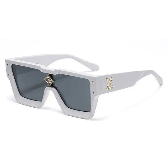 LV Unisex Square One-Piece Sunglasses Acetate Frame UV Protection Metroutfits