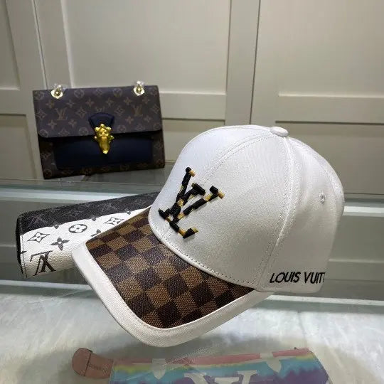 Louis Vuitton Baseball Cap Black White Khaki New Metroutfits