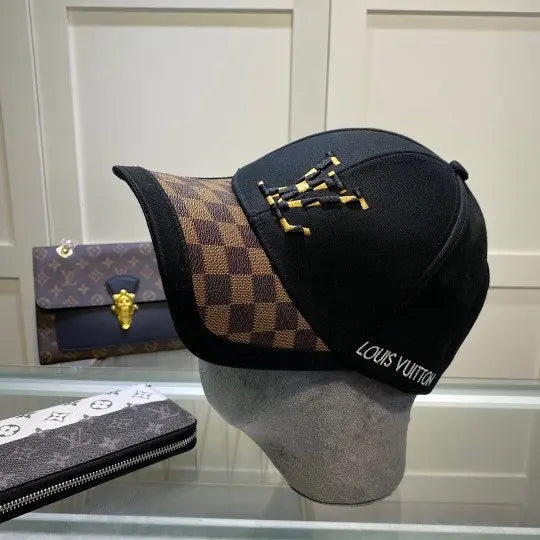 Louis Vuitton Baseball Cap Black White Khaki New Metroutfits