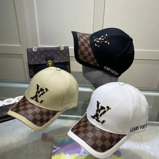 Louis Vuitton Baseball Cap Black White Khaki New Metroutfits