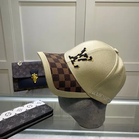 Louis Vuitton Baseball Cap Black White Khaki New Metroutfits