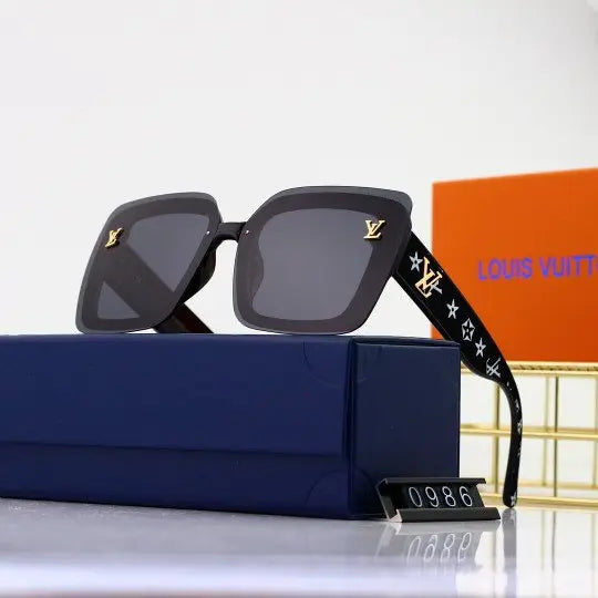 LV Star Pattern HD Eyewear PC Frame 100% UV Protection Metroutfits