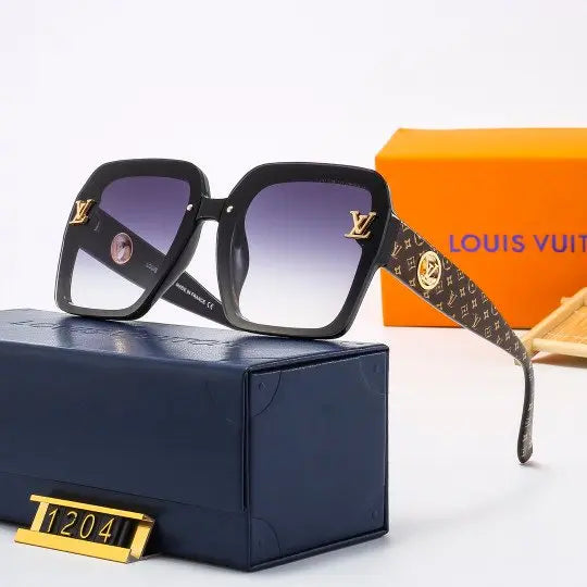 LV Classic Vintage Pattern HD Eyewear Resin Frame UV Protection Metroutfits