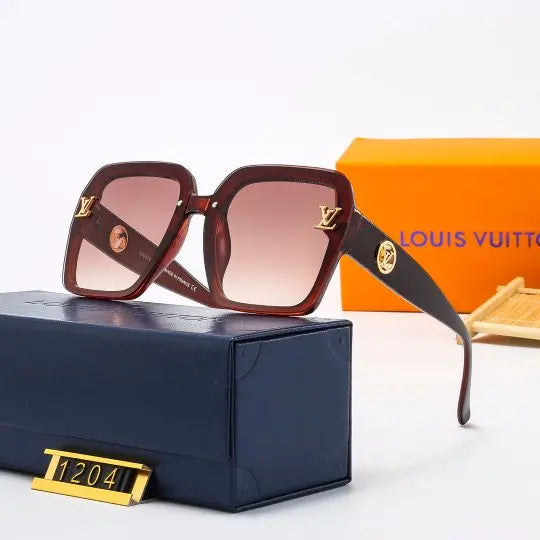 LV Classic Vintage Pattern HD Eyewear Resin Frame UV Protection Metroutfits