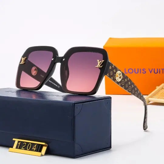LV Classic Vintage Pattern HD Eyewear Resin Frame UV Protection Metroutfits