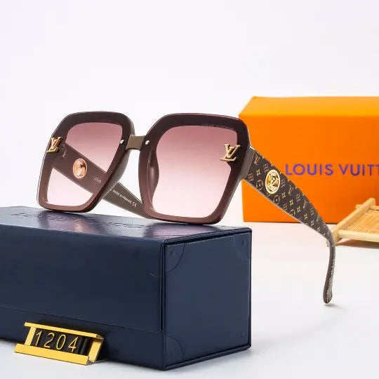 LV Classic Vintage Pattern HD Eyewear Resin Frame UV Protection Metroutfits