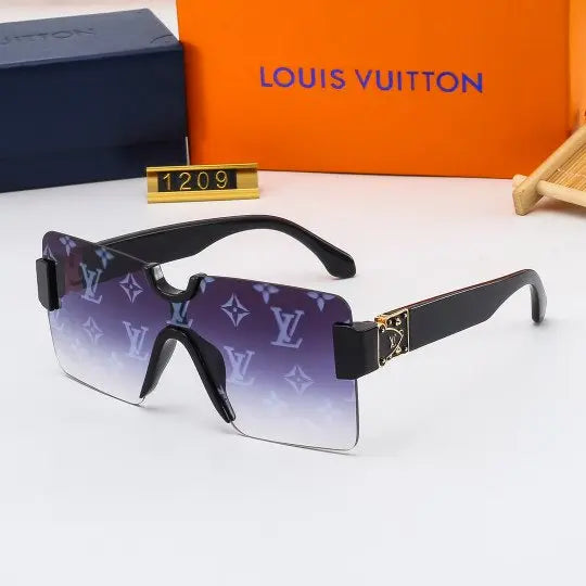 LV Large Frame Watermark Neutral Eyewear Unisex HD Lenses UV Protection Metroutfitstore