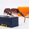 LV Large Frame Watermark Neutral Eyewear Unisex HD Lenses UV Protection Metroutfitstore
