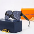 LV Large Frame Watermark Neutral Eyewear Unisex HD Lenses UV Protection Metroutfitstore