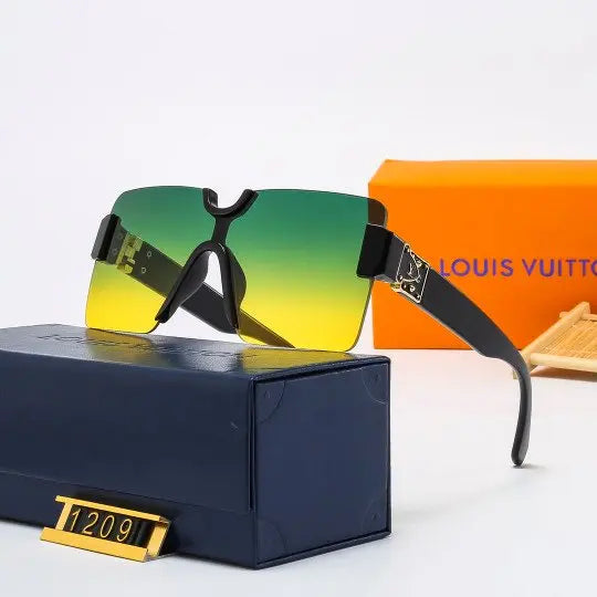 LV Large Frame Watermark Neutral Eyewear Unisex HD Lenses UV Protection Metroutfitstore