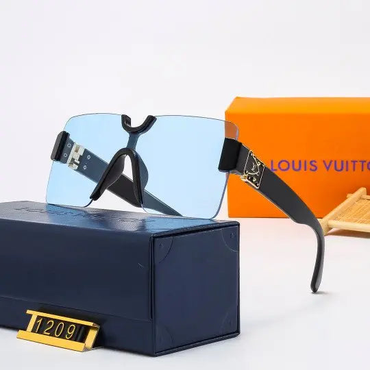LV Large Frame Watermark Neutral Eyewear Unisex HD Lenses UV Protection Metroutfitstore