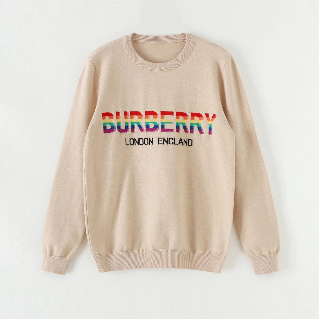 Burberry Men's Cream Designer Sweatshirt Metroutfits