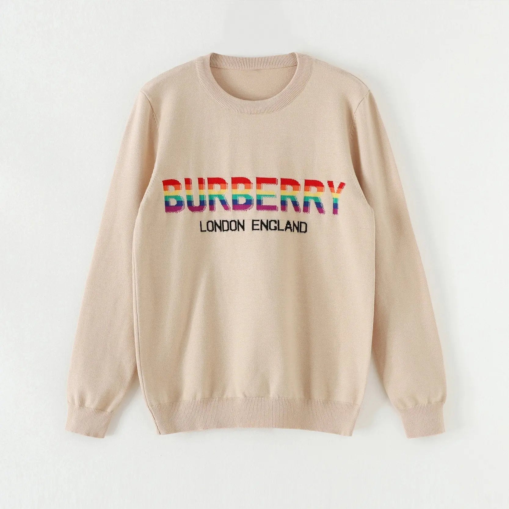 Burberry Men's Cream Designer Sweatshirt Metroutfits