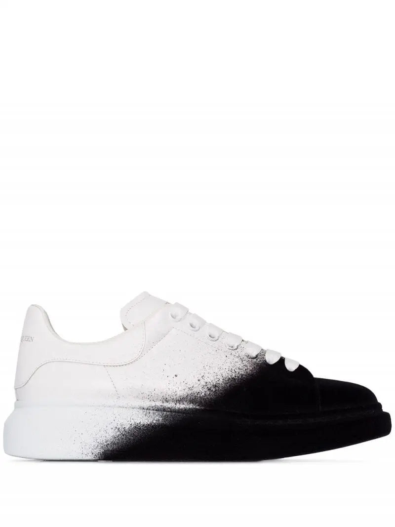 Alexander McQueen Oversize Iconic Unisex Black White  Sneaker Metroutfits