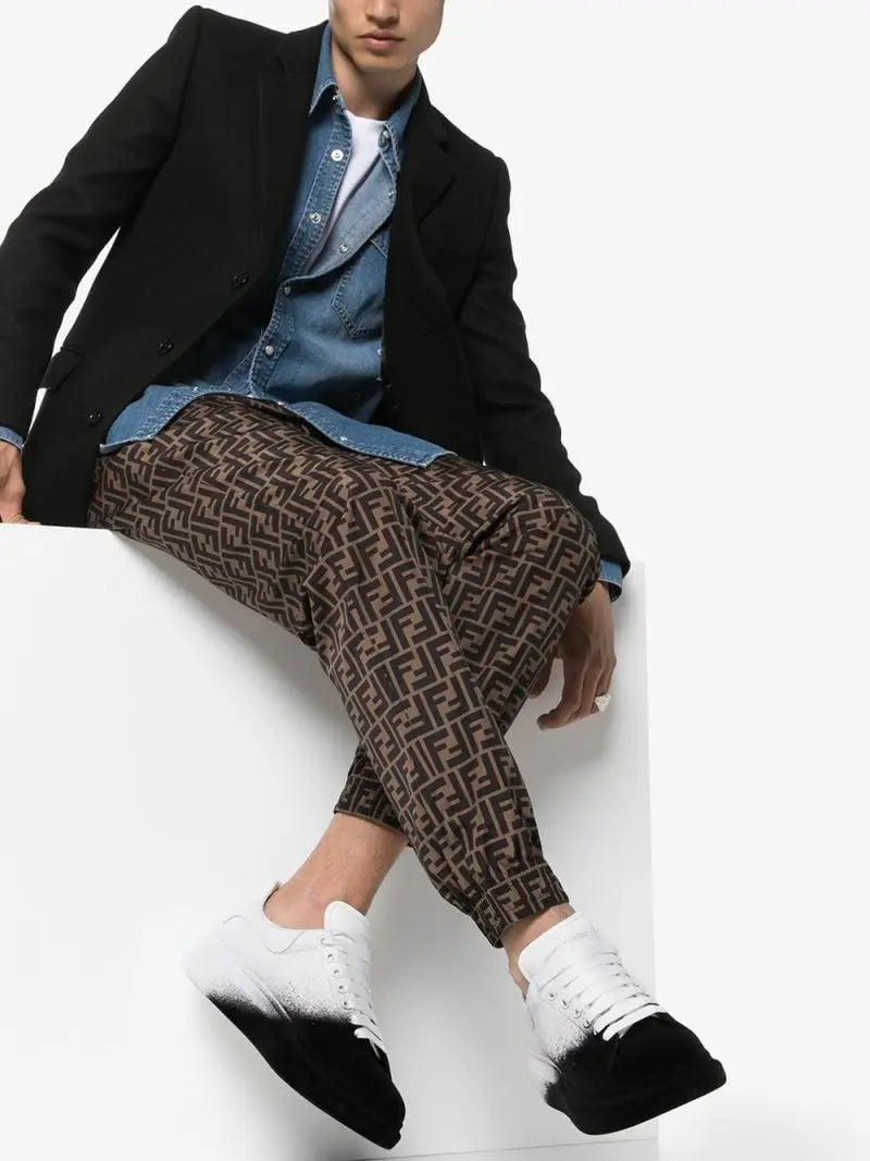 Alexander McQueen Oversize Iconic Unisex Black White  Sneaker Metroutfits