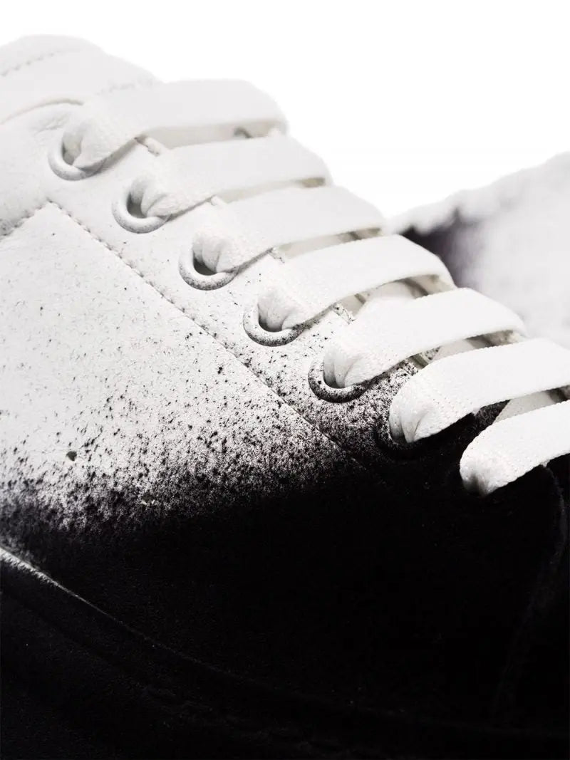 Alexander McQueen Oversize Iconic Unisex Black White  Sneaker Metroutfits