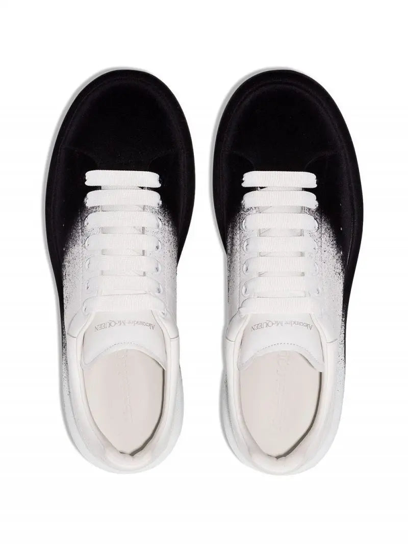 Alexander McQueen Oversize Iconic Unisex Black White  Sneaker Metroutfits