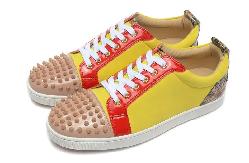 Christian Louboutin Men's Sneaker Yellow Red Metroutfits