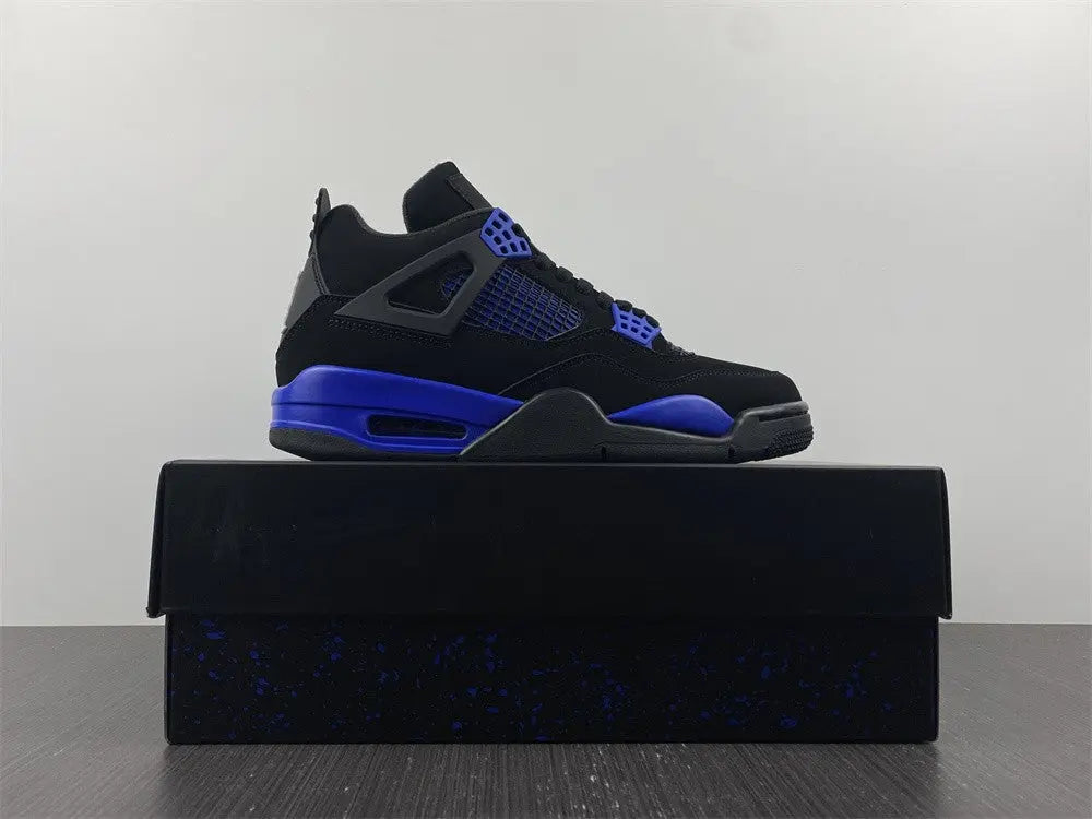 Jordan AJ4 “Black Game Royal” Retro Athletic Shoes Metroutfits