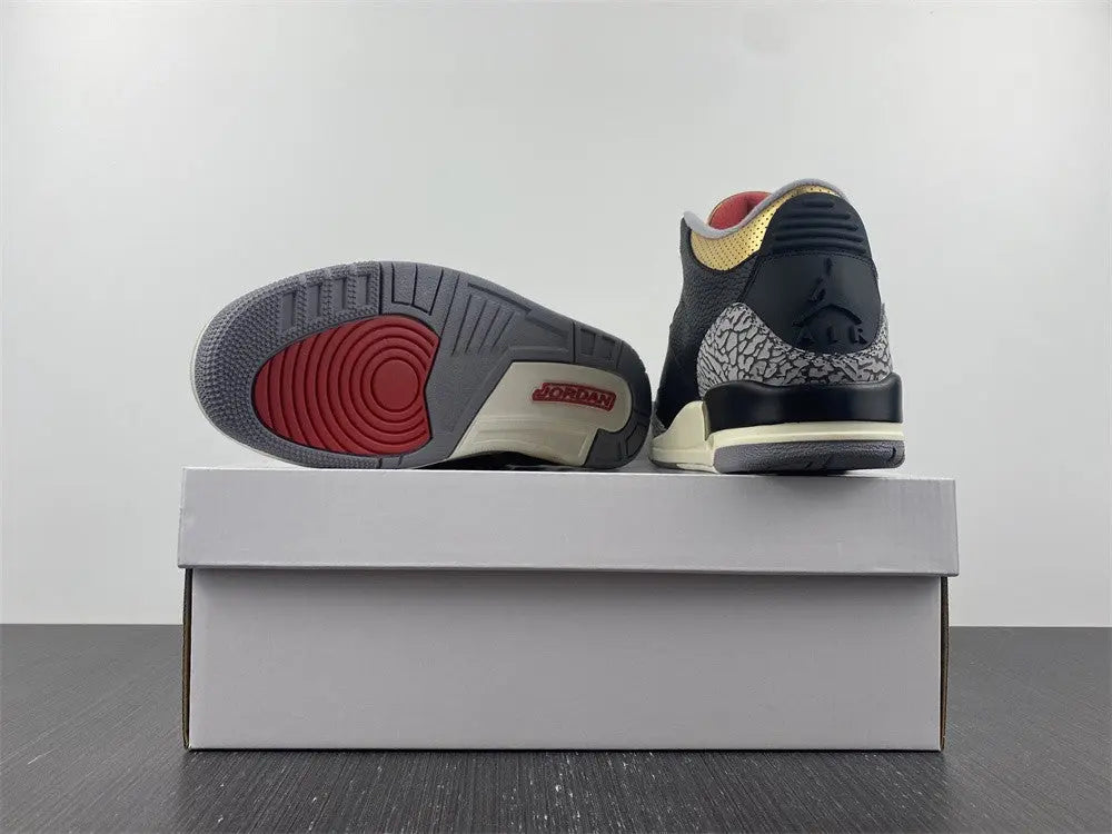 Jordan AJ3 WMNS “Black Gold” Retro Sneakers Metroutfits