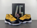 Air Jordan 11 Retro Black Yellow New with Tag & Box Metroutfits