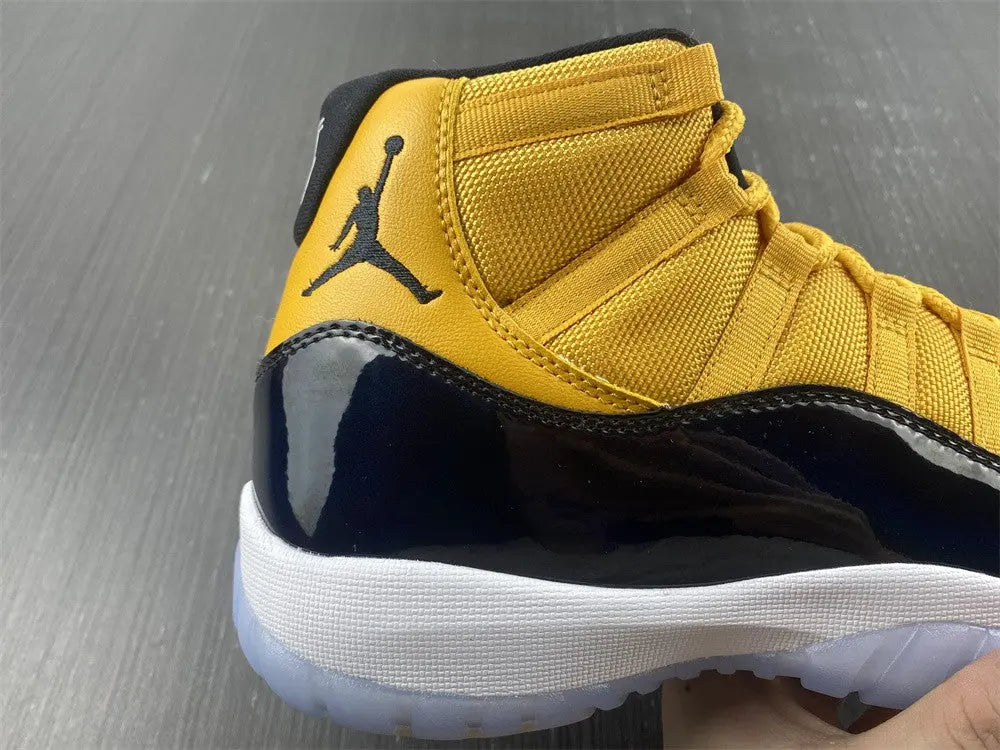 Air Jordan 11 Retro Black Yellow New with Tag & Box Metroutfits
