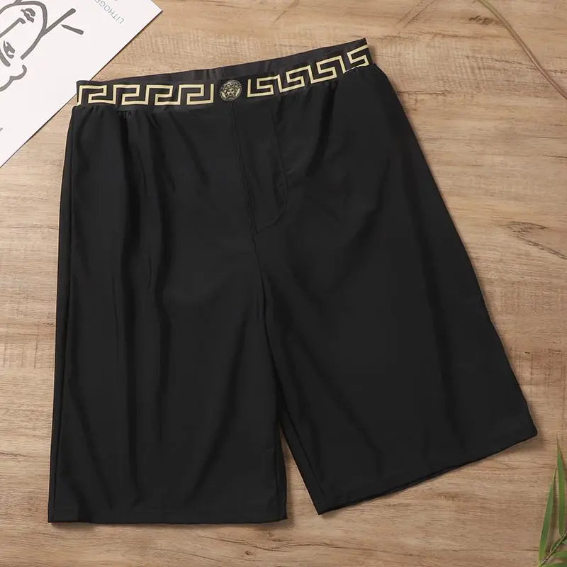 Versace Men's Black Designer Shorts Metroutfits