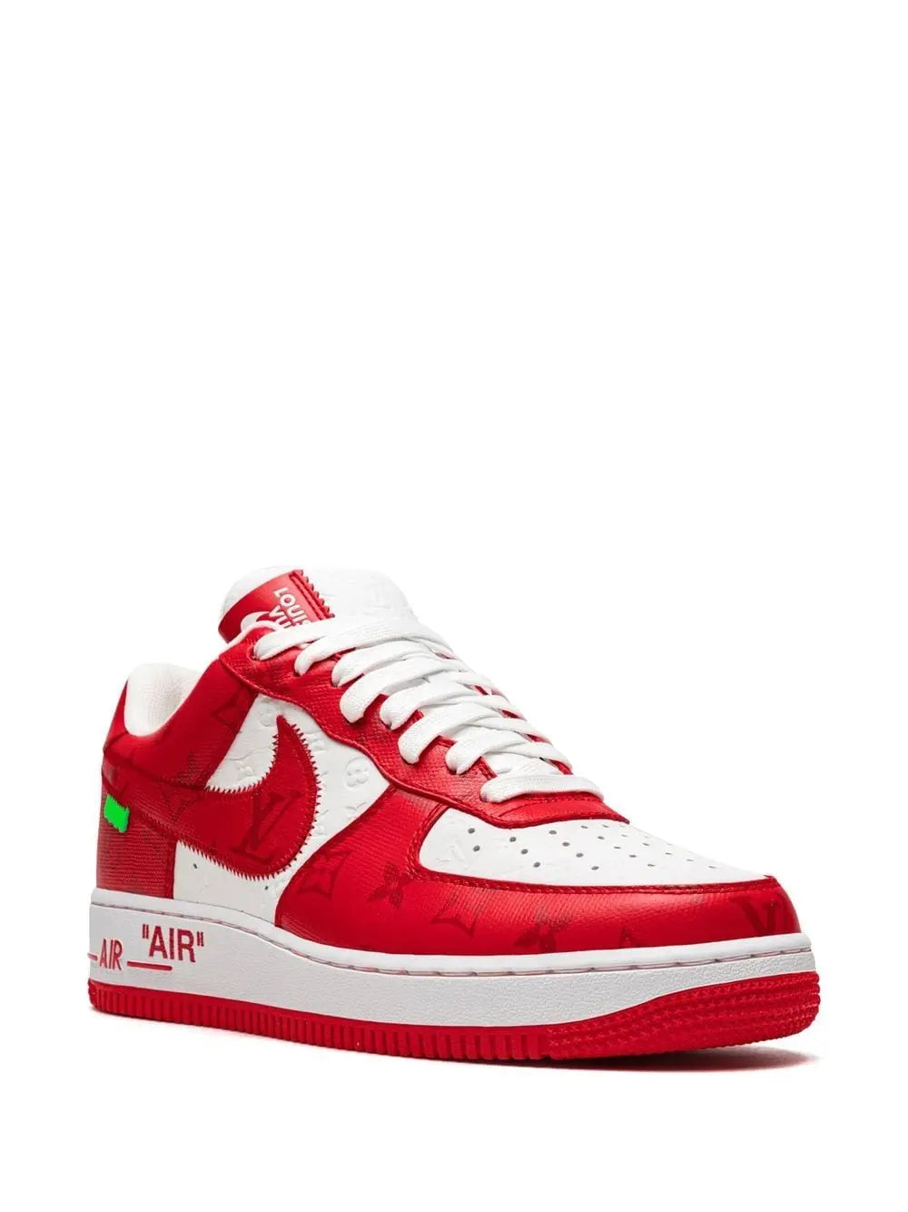 Nike x Louis Vuitton Air Force 1 Low Red White Sneakers for Men & Women Metroutfits