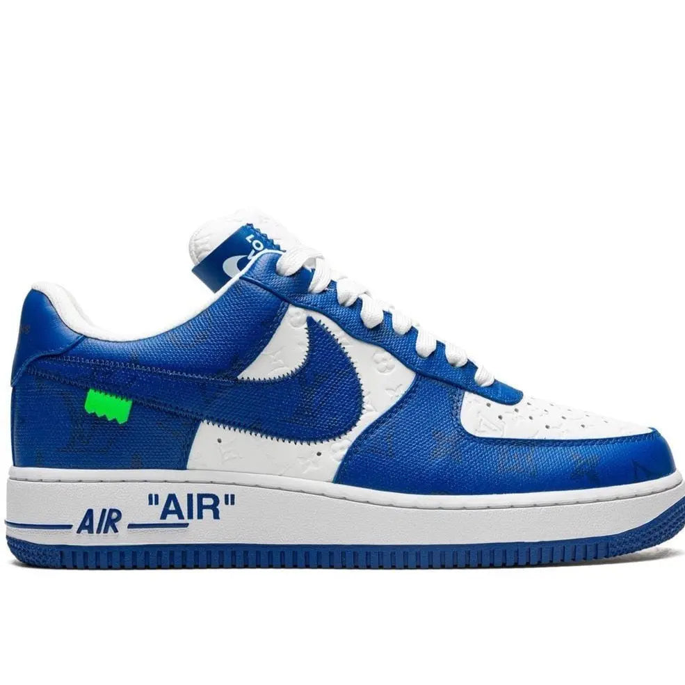Nike x Louis Vuitton Air Force 1 Low Blue White Sneakers for Men & Women Metroutfits