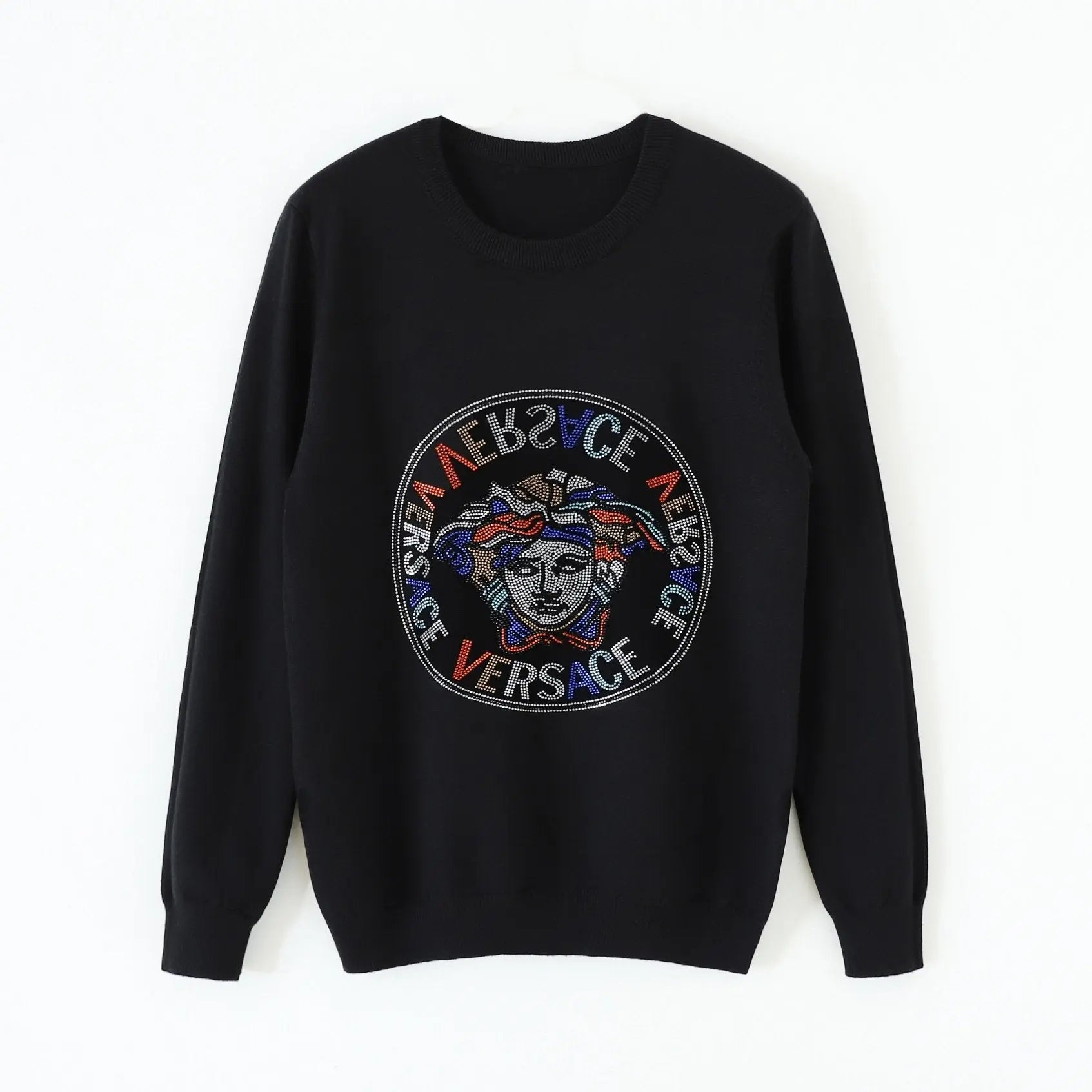 Versace Men's Black Designer Sweatshirt Metroutfits