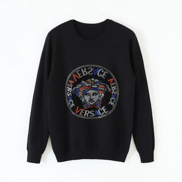 Versace Men's Black Designer Sweatshirt Metroutfits