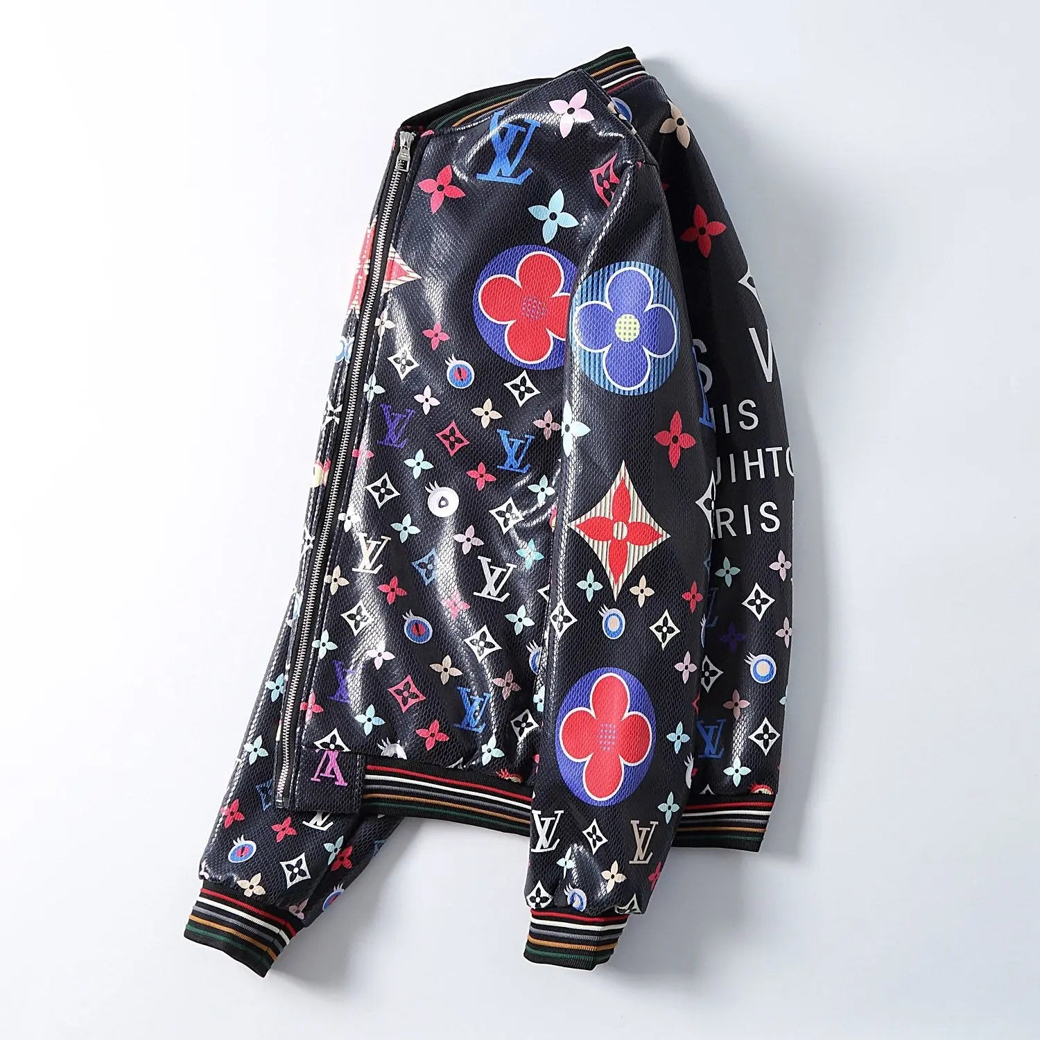 Louis Vuitton Men's Black Multicolor Designer Jacket Metroutfits
