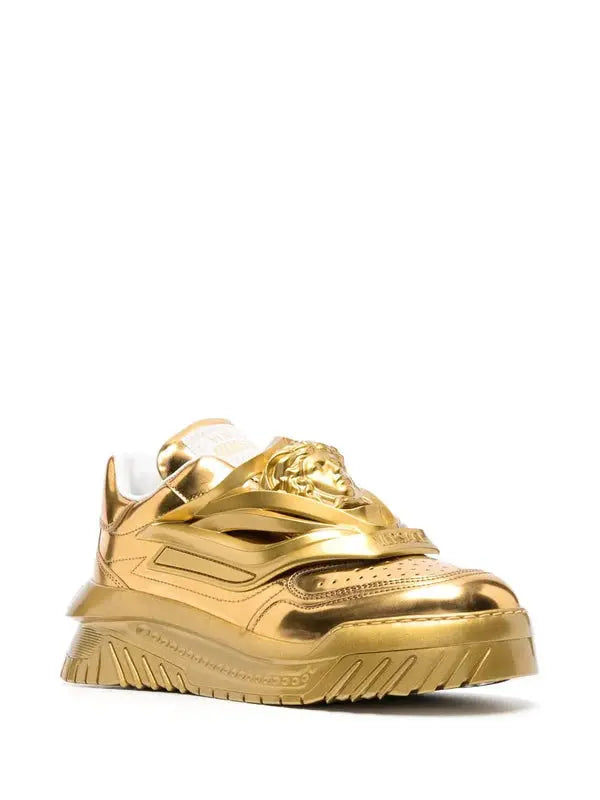 Versace Odissea metallic-effect sneakers Chic Tread