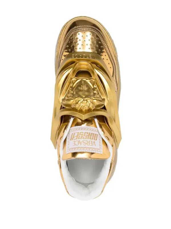 Versace Odissea metallic-effect sneakers Chic Tread