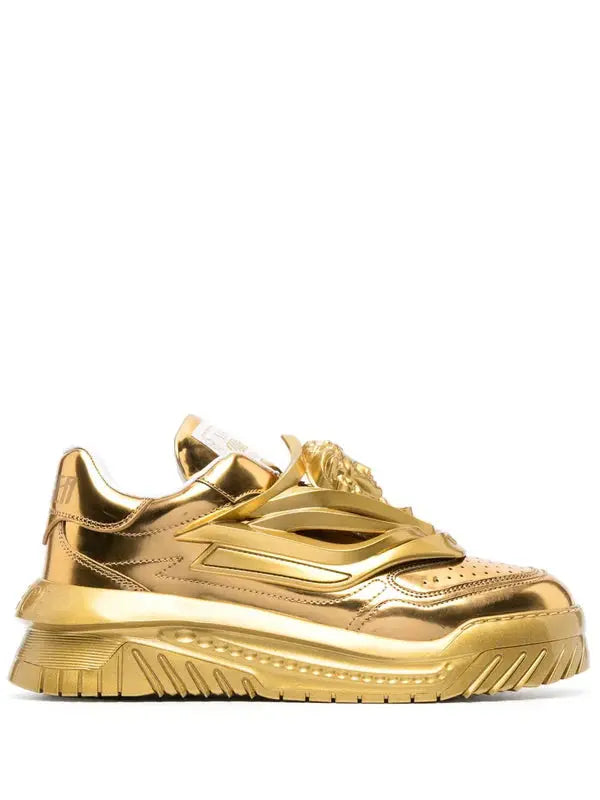Versace Odissea metallic-effect sneakers Chic Tread