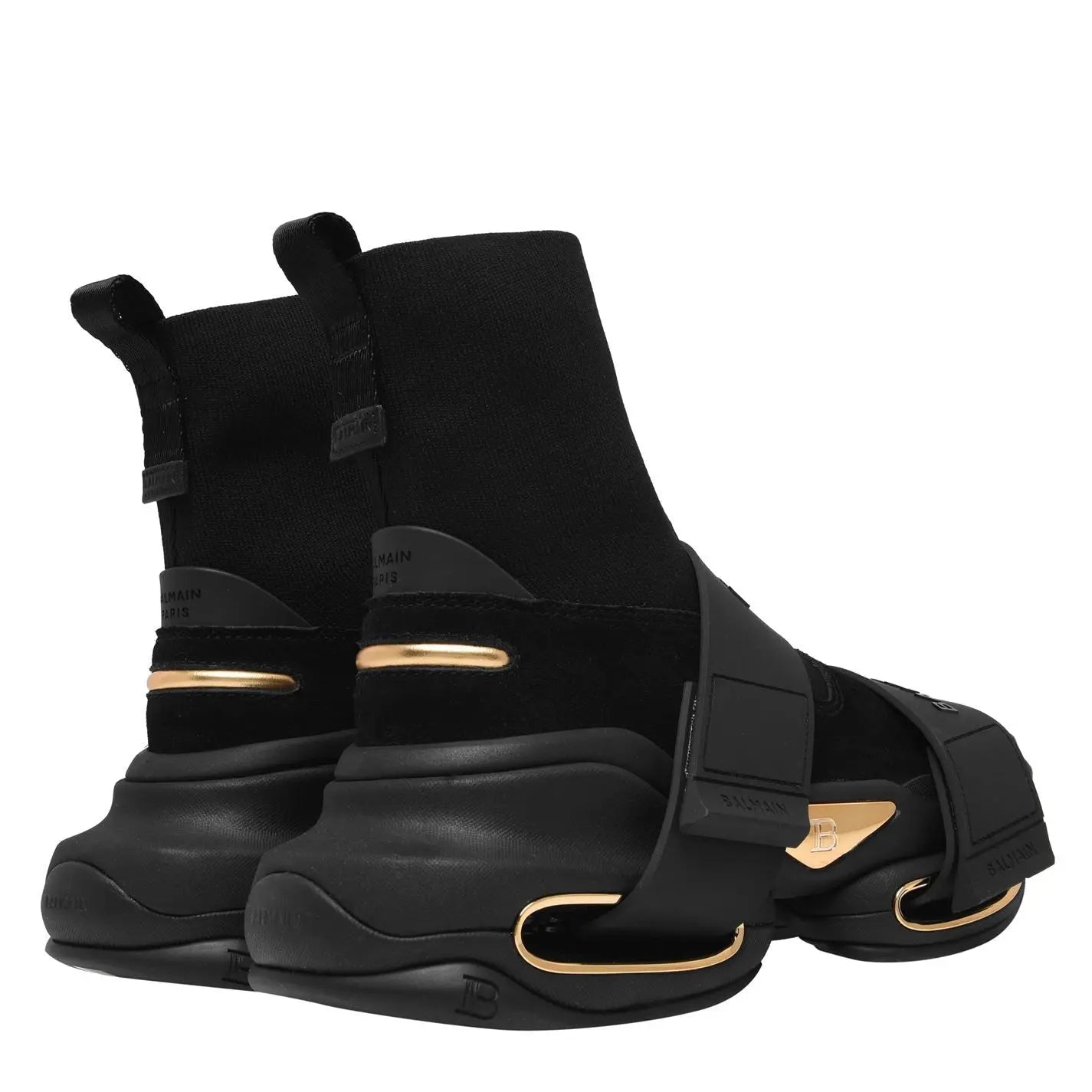 Balmain High Top Leather Unisex Sneakers New with Tag and Box Metroutfits