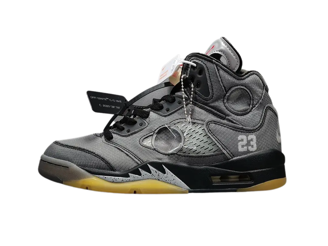 Jordan Retro 5 Grey Sneakers – New with Tag and Original Box Metroutfits