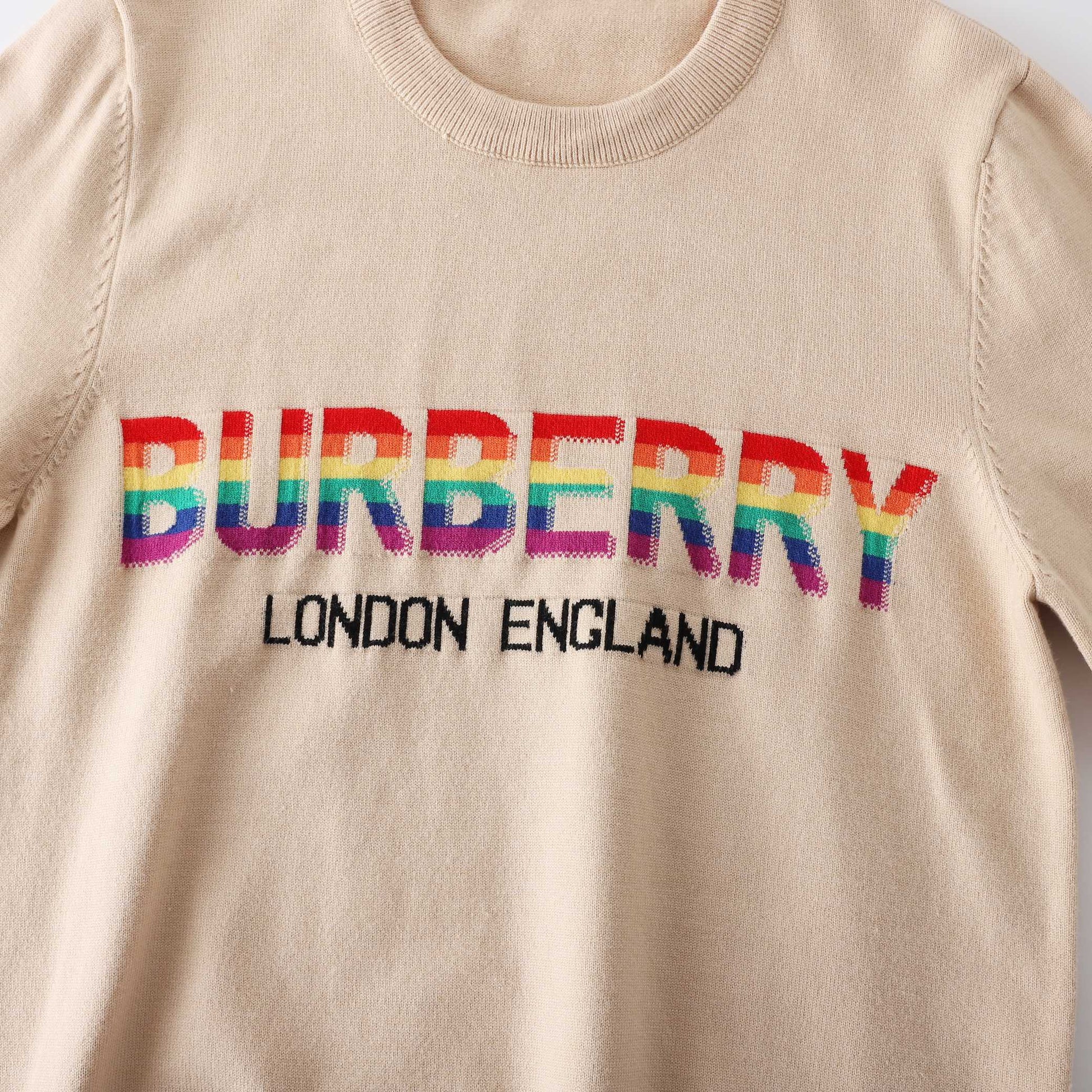 Burberry Men's Cream Designer Sweatshirt Metroutfits