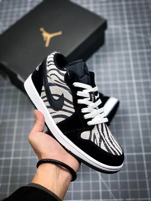Jordan AJ1 Low Zebra Retro Sneakers New with Tag & Box Metroutfits