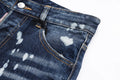 Men's Fashion Ripped Skinny Jeans – Distressed & Hand-Painted Denim Chic Tread
