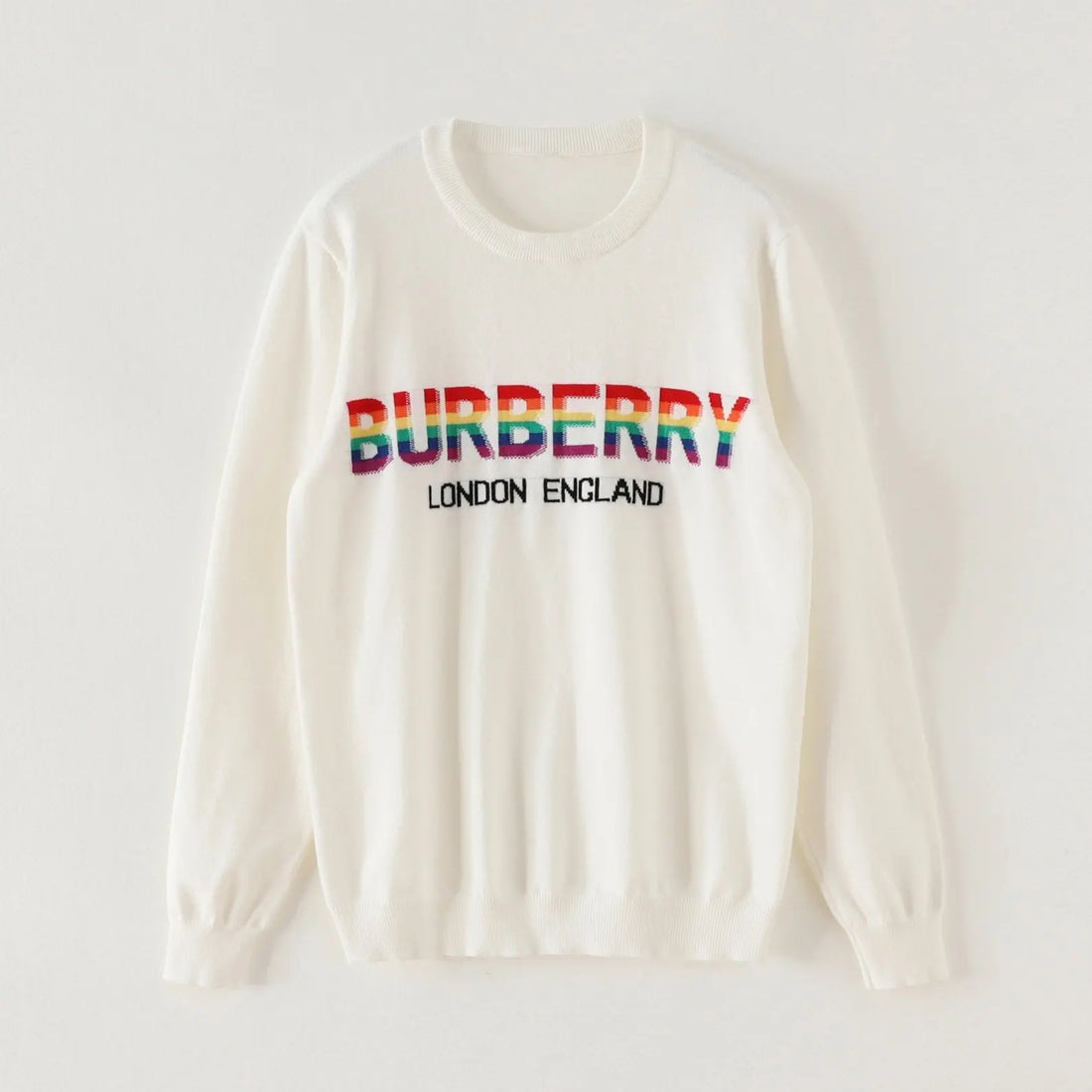 Burberry Men's White Designer Sweatshirt Metroutfits