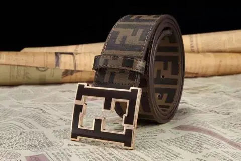 Fendi Canvas Belt Zucca Brown Monogram – New with Tag, Iconic FF Print Metroutfits