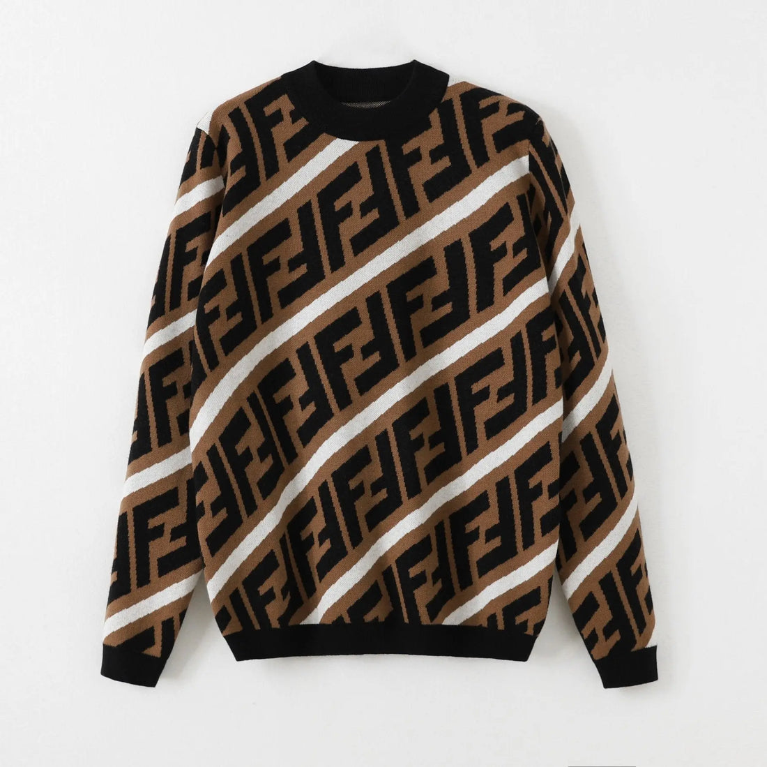 Fendi Men's Brown and Black Sweatshirt Metroutfits